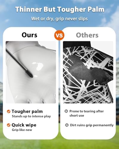 RIGWARL Football Gloves Adult Men, Youth Kids Foot... - Image 5